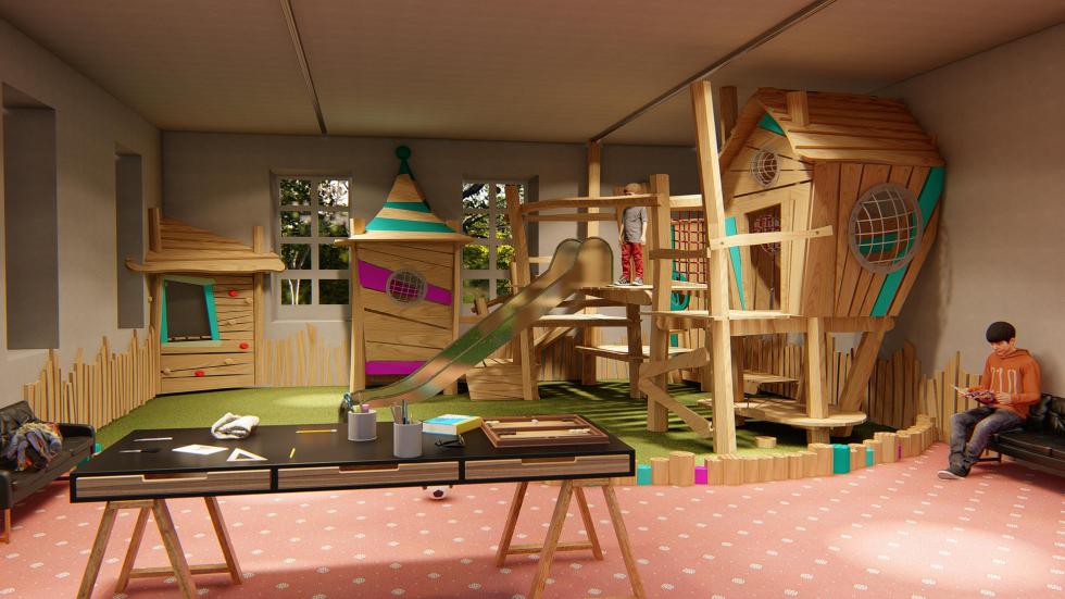 Projekt  vnitřního hřiště pro komunitní  centrum  Štramberk